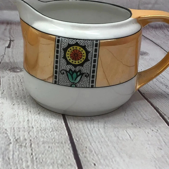 vintage noritake hand painted cream and sugar set - Picture 2 of 8